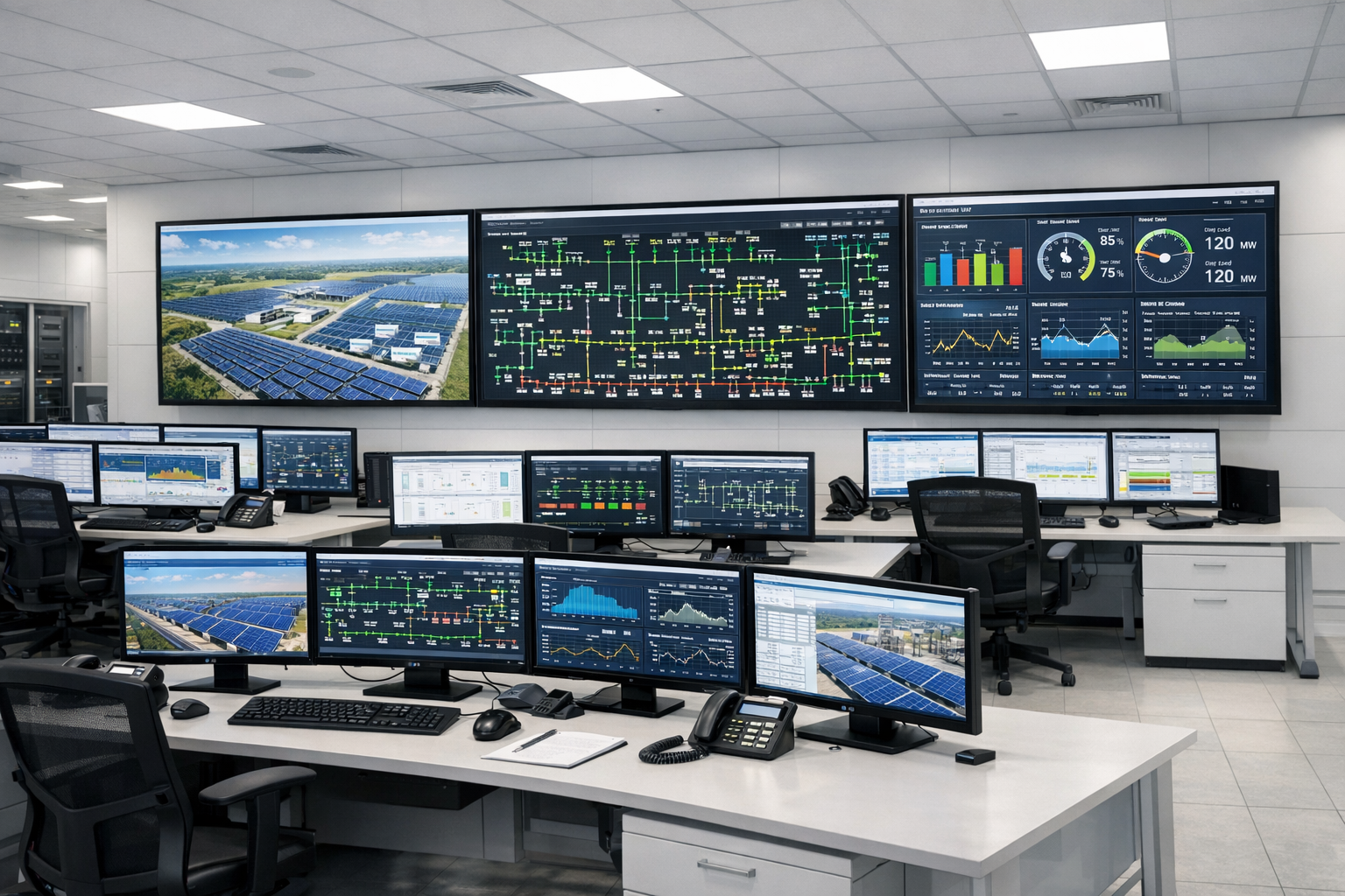 Monitoring and control center for solar and energy infrastructure